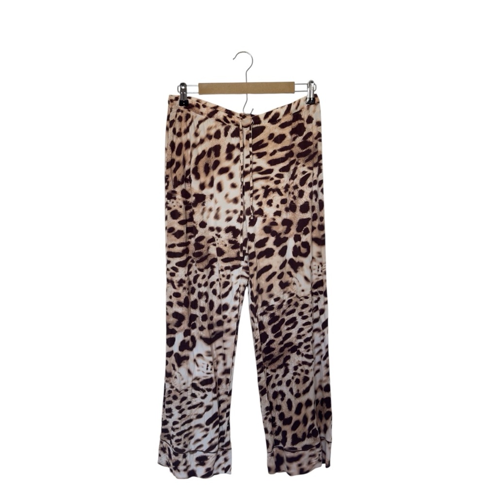 Soma Leopard Print Pajama Pants - Beige and Brown